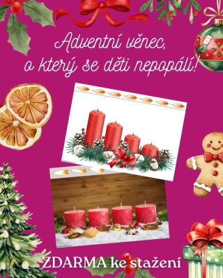 🎄🕯BEZPEČNOSTNÍ ADVENTNÍ VĚNEC 🕯🎄 Nevím, jak Vaše děti, ale ty moje se téměř každý rok tradičně popálí při zapalování...