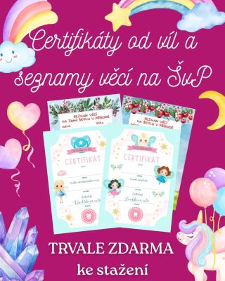 ✨️🎁 Ahoj všem, nově jsem do Materiálů ZDARMA vložila soubory, které tam budou TRVALE, takže si je budete moct stáhnout...